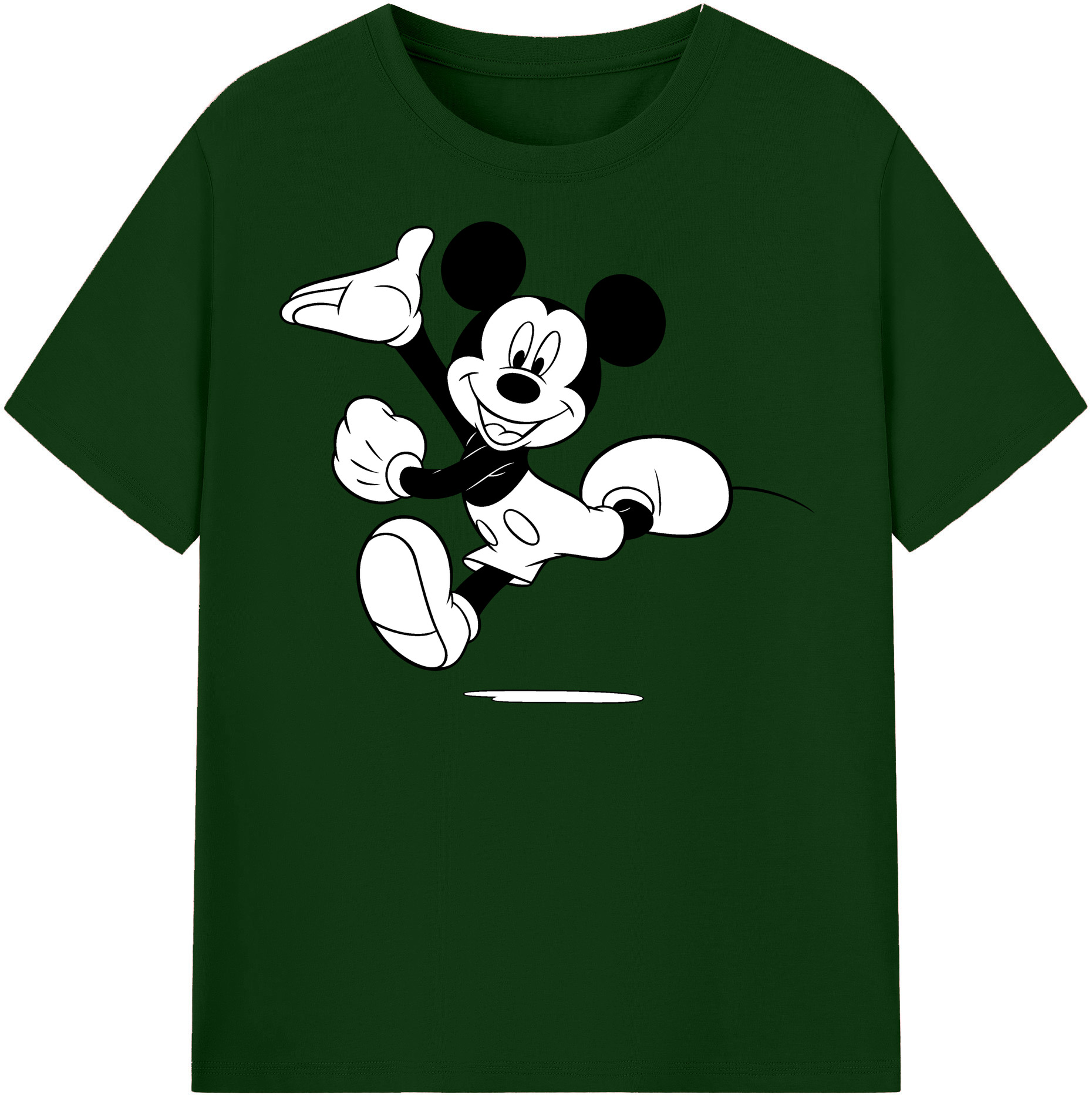 （画像用） ミッキーマウス Mickey Mouse 綿100％半袖Tシャツ（フロントプリント）